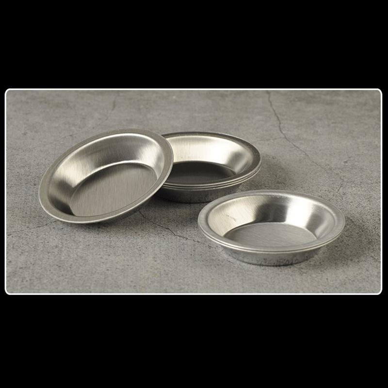 10Pcs Makeup Palette Stainless Steel Small Round Paint Tray Artist Watercolours Paint Mixing Palette Tray For Artist