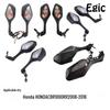 Honda CBR1000RR Rearview Mirror with LED Turn Signal (2008-16, Yellow/White, Smoke Grey)