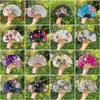 Flower Pattern Japanese Shell Folding Fan Shell Shape Chinese Style Fan Dance Fan  Home Decoration