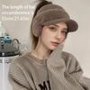 Ponytail Knitted Baseball Cap Warm Open-top Hat Women Autumn and Winter Thickened Cycling Cold-proof Ear-protecting Baseball Cap
