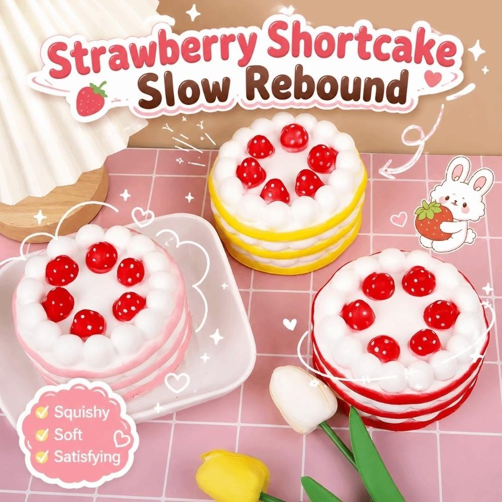 Strawberry Cake Design Simulation Food Toy Color Random Slow Rising Toy  For Adults