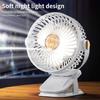 Clip-on Camping Fan 3 Speed Rechargeable Battery Operated Air Circulator Desktop Portable for Tent Office Dorm and Home