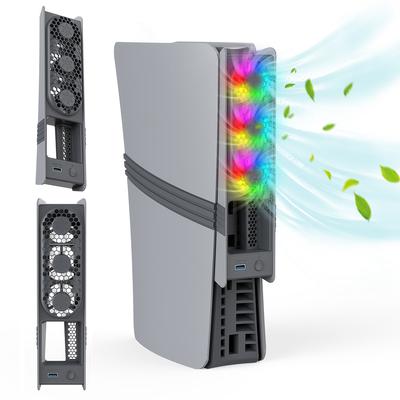 For PS5 Pro/PS5 Slim Cooling Fan Efficient Cooling System External Fan Cooler for Playstation 5 Pro/Slim Disc & Digital Edition