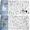 Floral Water-Soluble Non-Woven Fabric Adhesive Embroidery Stabilizer (2 Sheets)