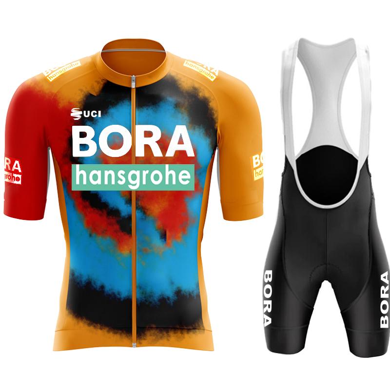 Uniforme da Ciclismo UCI BORA Abbigliamento Uomo Uomo Estate 2026 Set Maglia Pantaloncini Abbigliamento Bicicletta Salopette Abbigliamento Bici Maglia Pantaloni Mtb Ciclismo