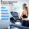Portable Clip Fan with LED Lights Desk Fan 5 Speed Quiet Rechargeable Mini Table Fan, 360° Rotate Personal Cooling Fan for Home Office