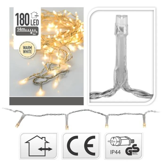Guirlande lumineuse LED - Professionnel - 17 m - Blanc - 20 ampoules - Extérieur