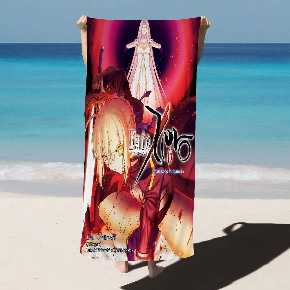 F-Fate S-Stay N-Night Big Microfiber Beach Towels Quick Dry Towel Sand Beach Towels Pool Towel for Travel Swim Pool Yoga