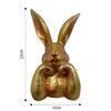 Figura de Coelho Dourada Antiga Envernizada Elegante Exibição de Primavera Artesanal Sazonal Acento para Casa Para Sala de Estar Quarto