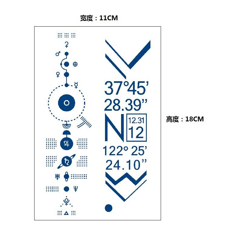 Gradual Change Herbal Fashion Personality Japanese Wave Whale Waterproof Simulation Long Time Does Not Fade Tattoo Sticker