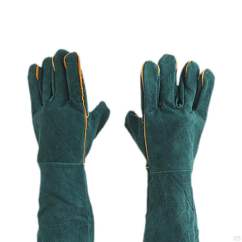 Hitzebeständige Schweißerhandschuhe, Handschutz, Langärmeliger Arbeitsabrieb Grill