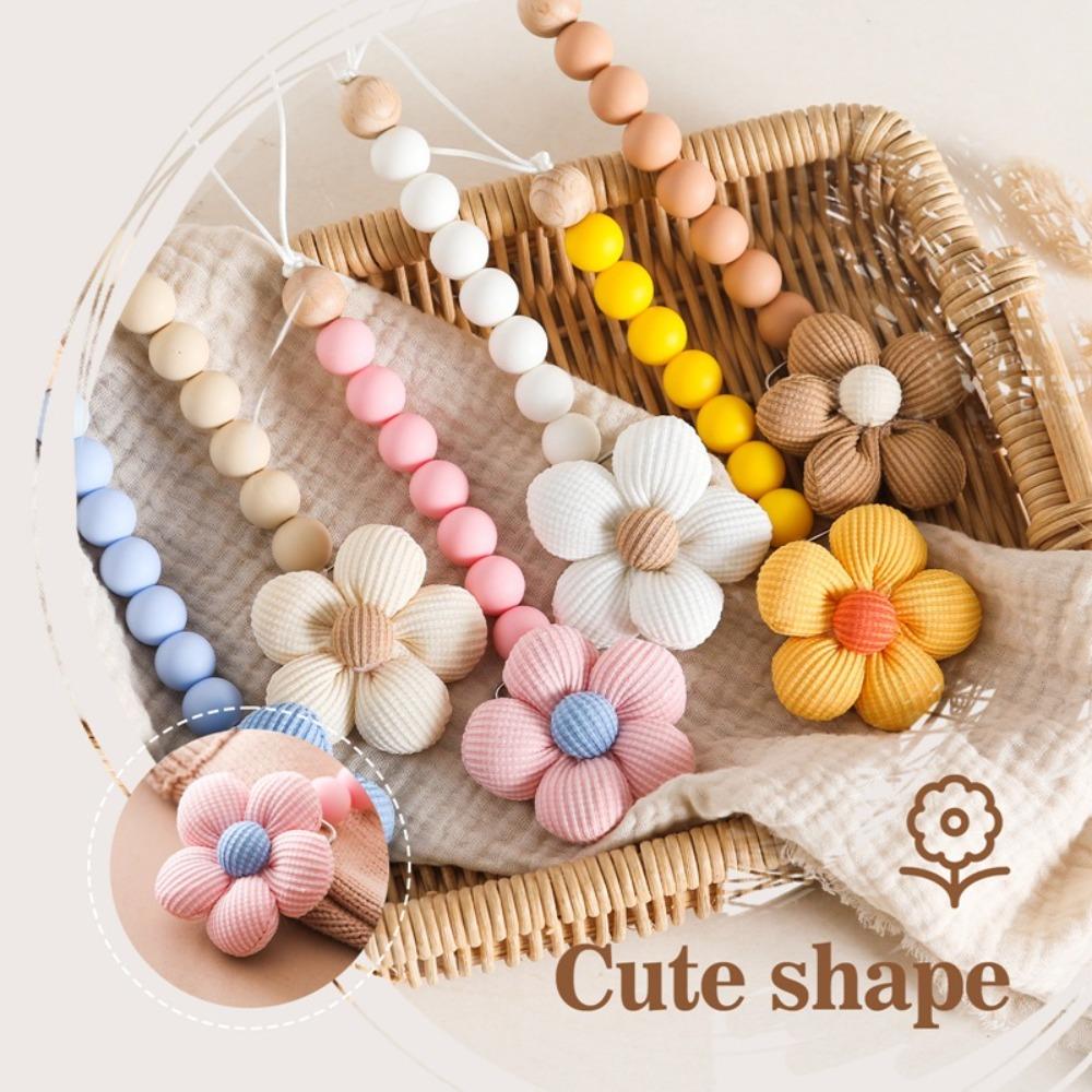 

Силиконовая цепочка для соски с цветком, детская цепочка для соски, милые зажимы