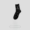 Ladies Fall New Polka Dot Cartoon Puppy Embroidered Sweat Absorbing Breathable Boneless Mid Tube Socks