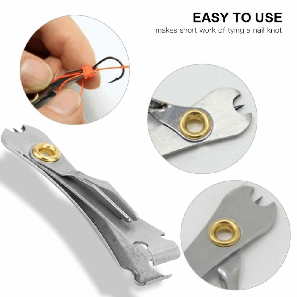 2PCS 4 in 1 Fly Fishing Knot Tool Quick Fast Tying Fishing Nipper  Fly Fishing