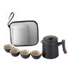 Travel Tea Set Outdoor Camping Portable Tea Set Black Pottery Kuaike Cup One Pot Four Cups Storage Bag Business Gifts