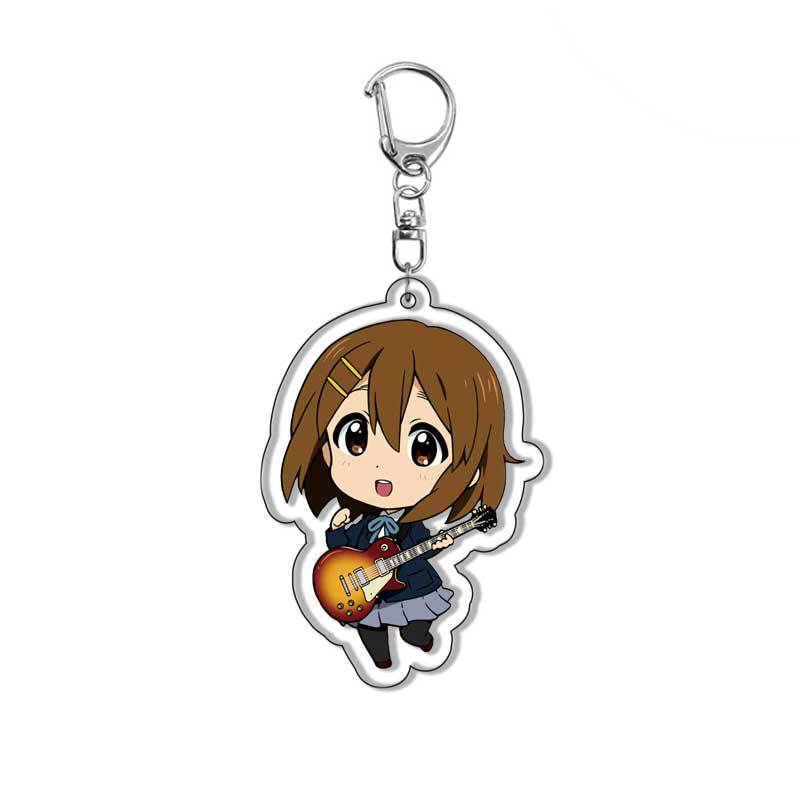K-On Anime Acryl Sleutelhanger Light Music Club Hirasawa Yui Tainaka Ritsu Kotobuki Tsumugi Dubbelzijdige Hanger Sleutelhanger Manga Premium Kwaliteit 5.5CM