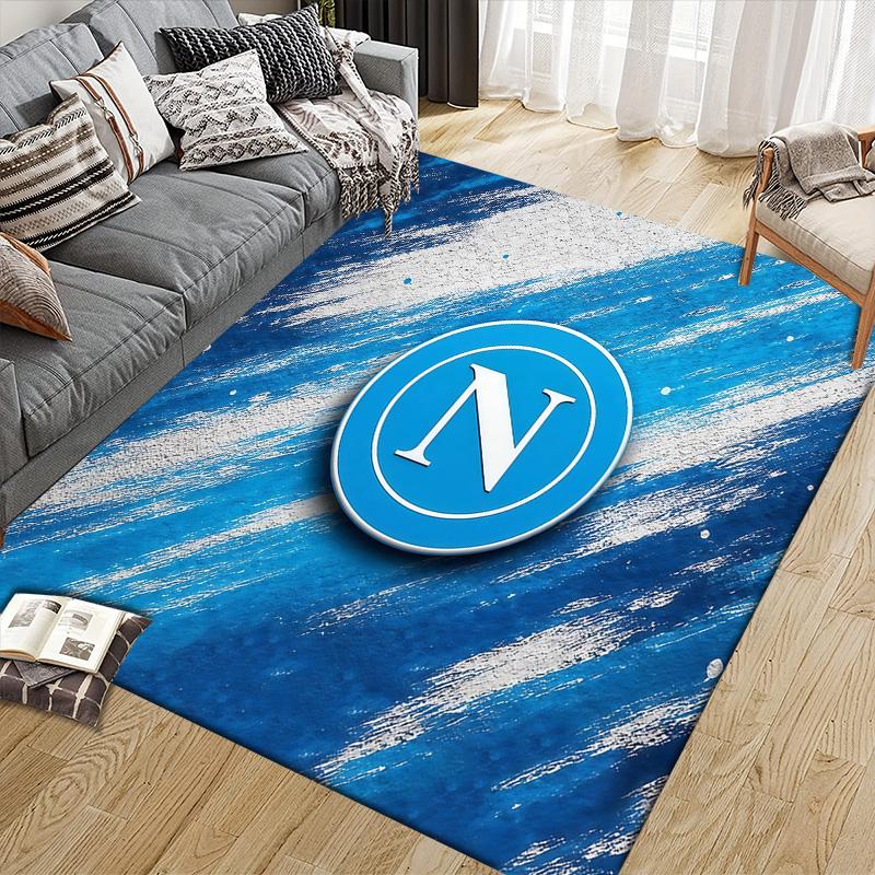 SSC Napoli2 Flannel Pattern Square Carpet,Area Rug,Carpet Rug for Living Room Bedroom Sofa Playroom Decor,Non-slip Floor Mat