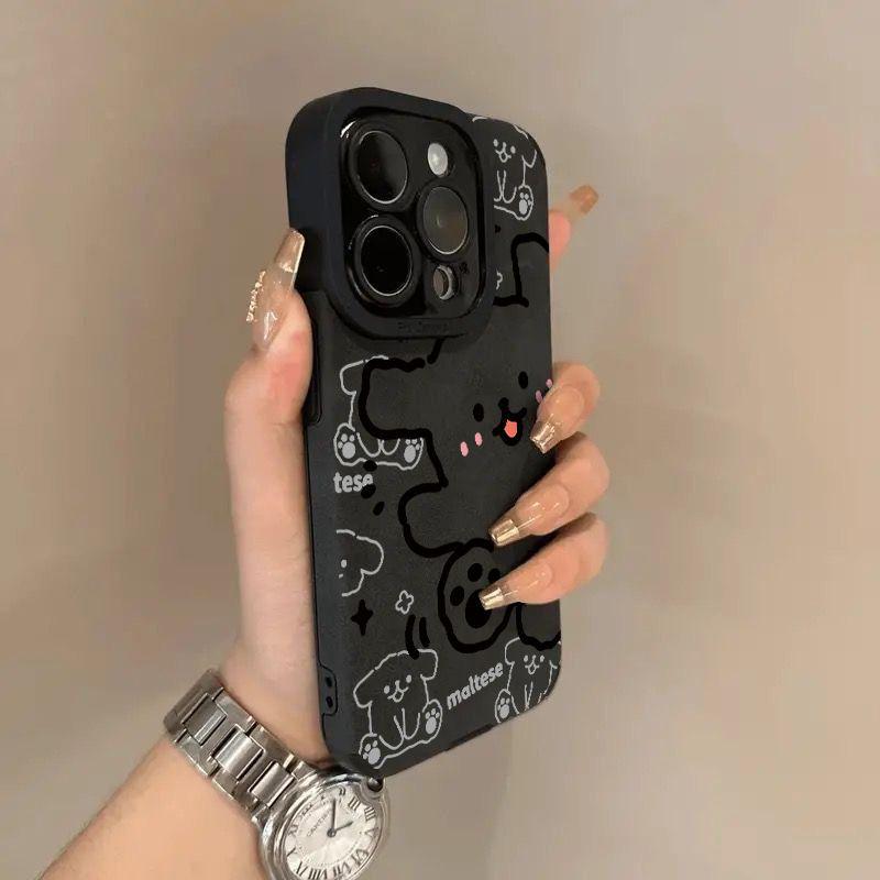 

Compatible with Apple 17 Pro Max Case, iPhone 16 Pupil Eye Full Coverage, 14 Leather Sticker, 13 High-End Sheepskin Feel iPhone 13