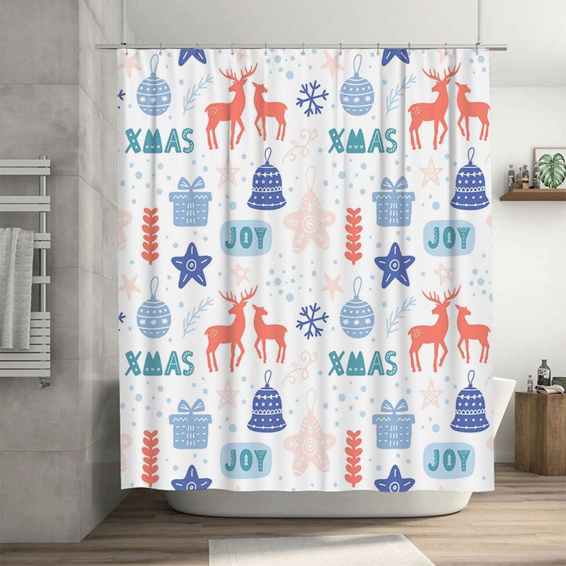 

Tu Bathroom Shower Curtain Floral Waterproof Fabric Decor Vintage Farmhouse Country Chic Washable Set W60H190(CM)-1 Pcs
