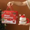 Christmas Ceramic Mug Cartoon Snowman Coffee Cup Large Capacity Gift Set Cute Holiday Water Cup for Girls Xmas Present