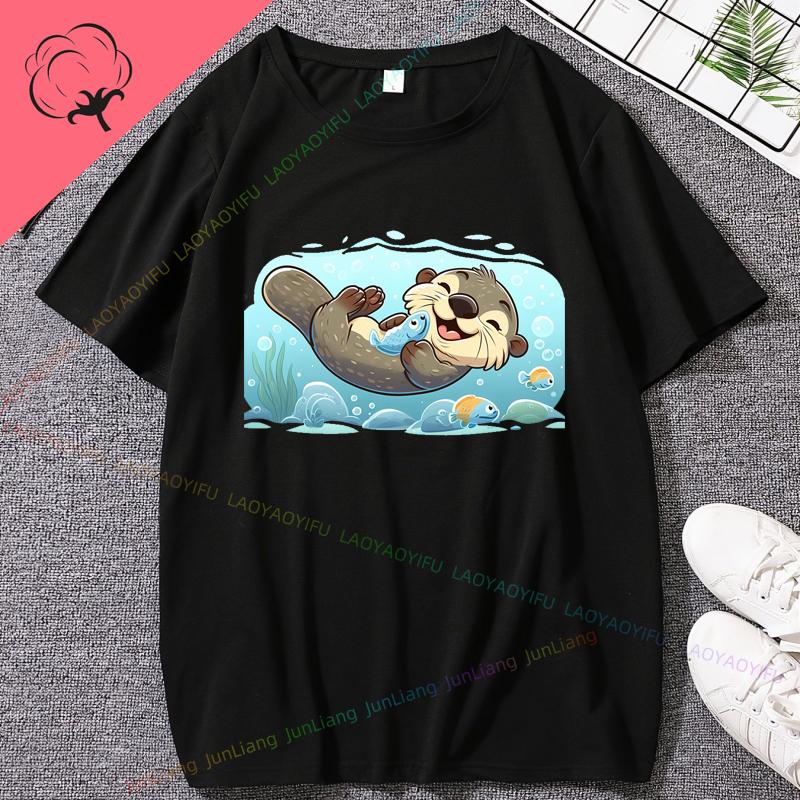 Funny Otter Rust Anotter Day for Otter Lover Funky Womens Top Y2k Clothes Women Clothing Tshirts Goth Harajuku Fashion Tops