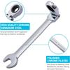 10pcs Heavy Duty Dual Purpose Ratchet Wrench Tool Set, Multi Function Auto Repair Kit with Ratchet And Hex Wrenches, for Car Maintenance