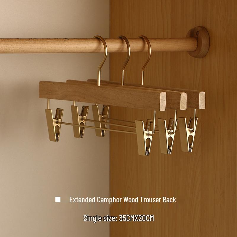 Pure Natural Camphor Wood Wide Shoulder Adult Suit Hanger - High-End Solid Wood Wardrobe Clothes Rack