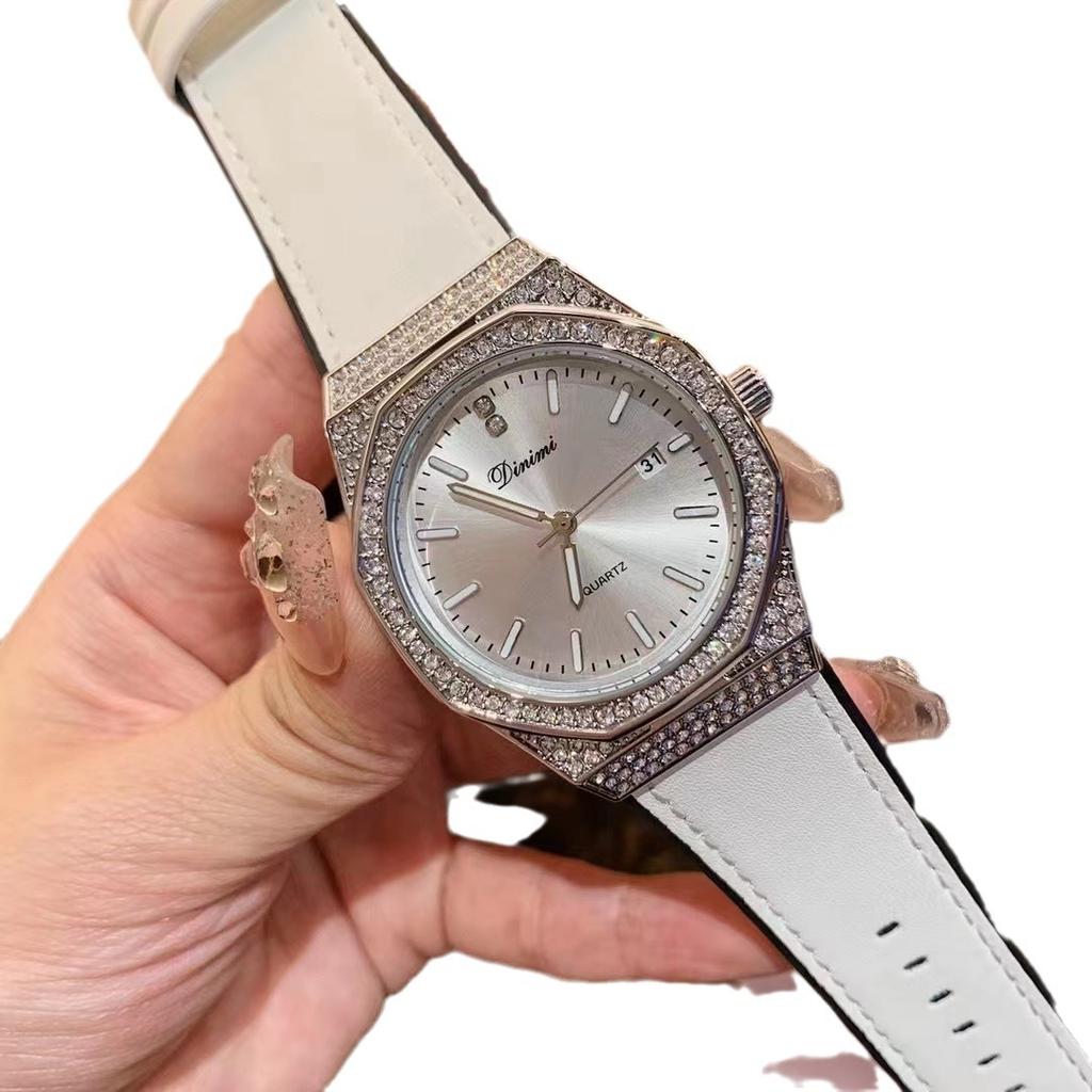 Watch Women'S Watch Large Dial Rubber Belt Women'S Light Luxury Fashion Diamond-Encrusted Women'S Watch