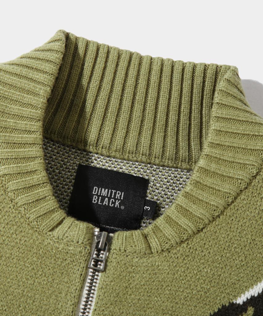 Dimiteulibeullaeg 2Way Essential Heavyweight Nordic Cardigan_Olive