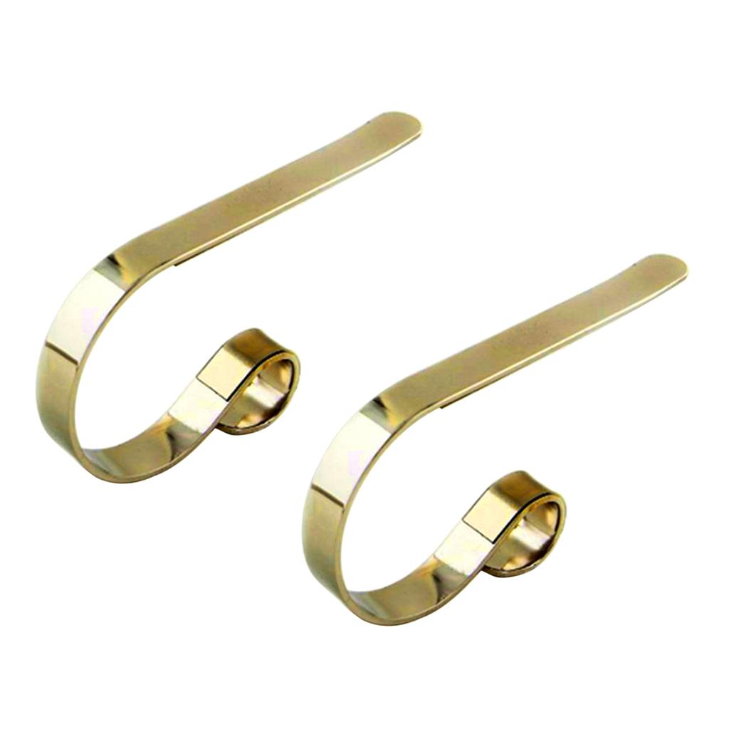 2pcs Christmas Stocking Hook Home Fireplace Metal Hanger Party