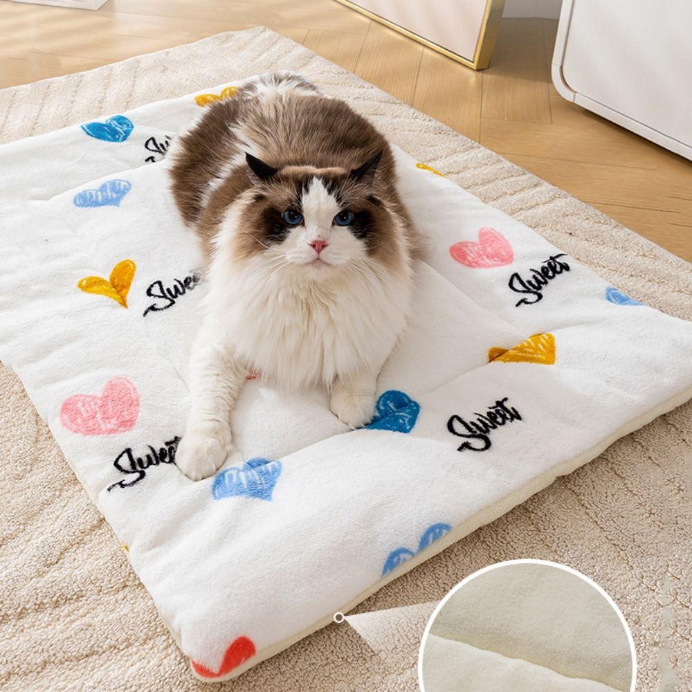 Thickened Cat Blanket Mat Warm Pet Nest Pad Cat Cushion Cat Sleeping Mat  for Four Seasons