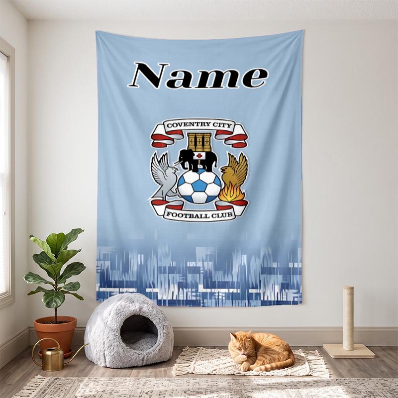 Coventry City Football Club (1) Customizable name decorative wall tapestry ideal choice for wall decor in bedrooms living rooms dorms and home