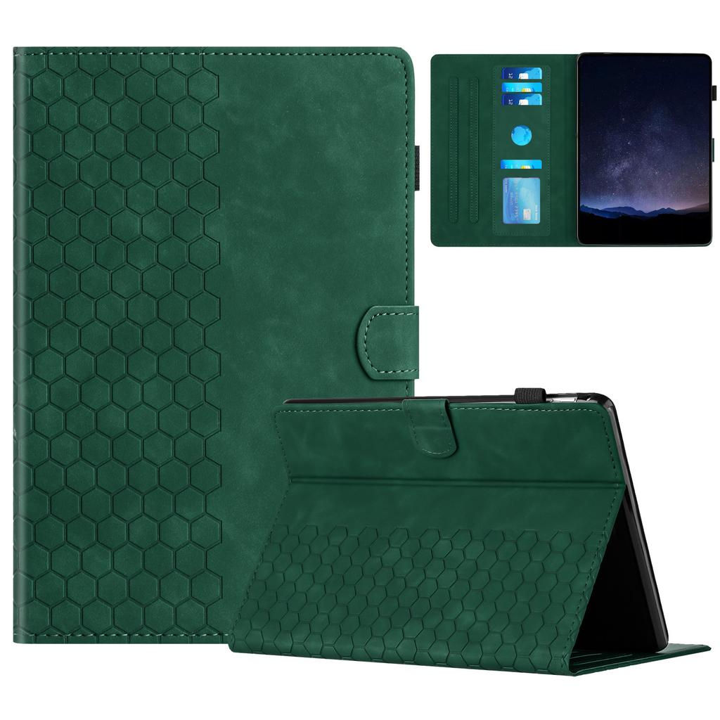 For Amazon Kindle Paperwhite 4 (2018)/3 (2015)/2 (2015)/1 (2015) Case Honeycomb Printed Leather Tablet Cover with Card Slot