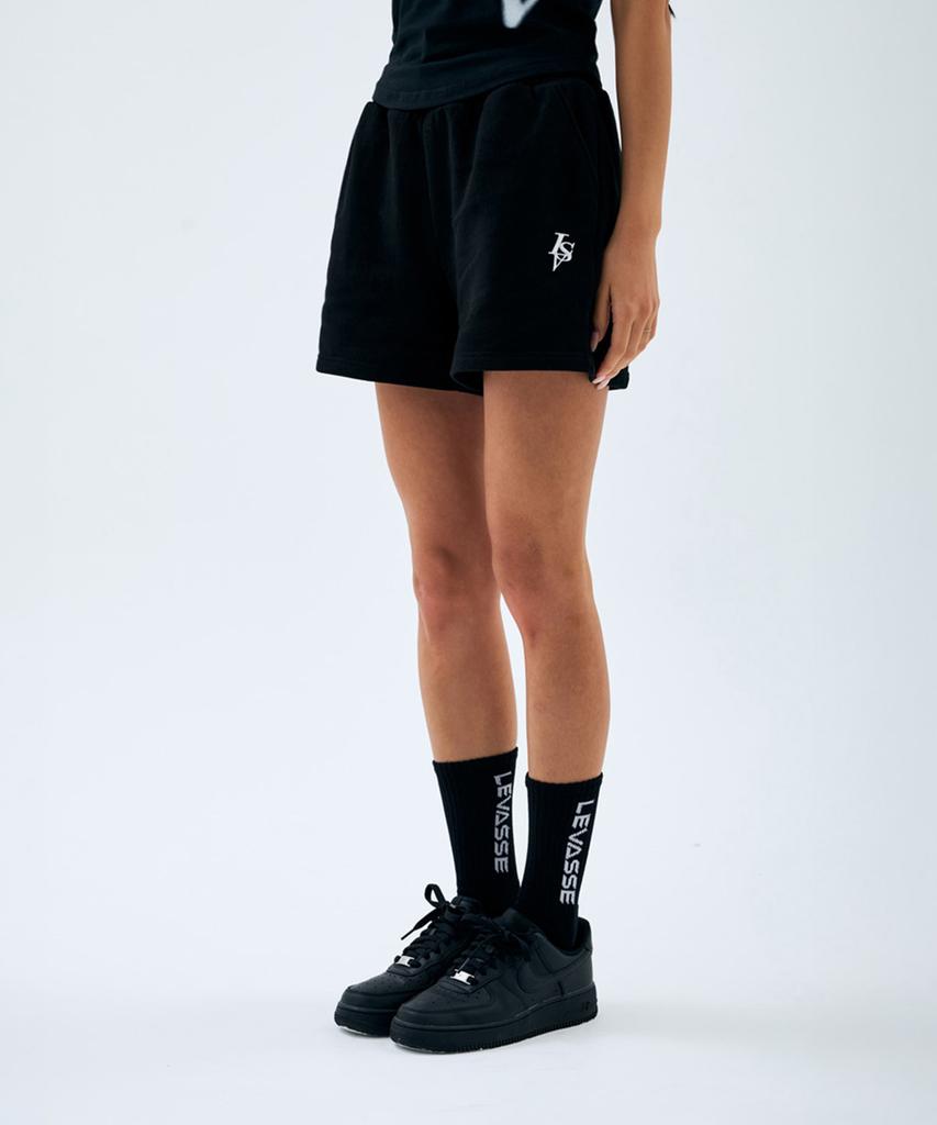 Leubase Classic Logo Sweat Shorts_Black