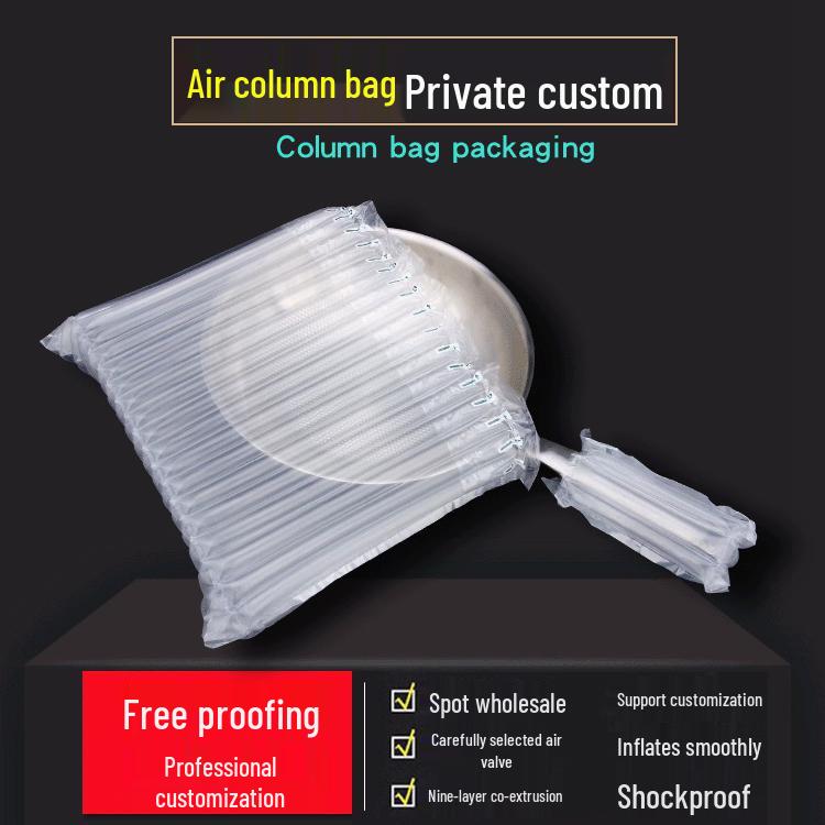

U-Shaped Wok Air Cushion: Shockproof Bubble Column Packaging 13cm wok handle; PE+PA
