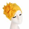 New Woman Beautiful Flower Turban Elastic Cloth Head Cap Hat Ladies Hair Accessories Muslim Women's Hijabs Scarf Cap