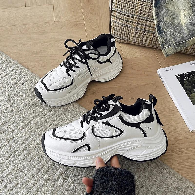 Women's Sports Shoes 2025 Spring Woman Platform Tennis Female Casual Sneakers Thick Sole Trainers Fashion Sneakers Women Luxury