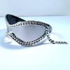 New Luxury Metal Chain Frames Sunglasses Large Frames Cool Style Female Sunglasses All Matching Metal Chain Decoration