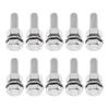 10 Pcs 304 Stainless Steel M8 X 30mm Hex Bolt Set, Fully Threaded Hex Screws with Flat Washer, Spring Washer and Matching Nuts