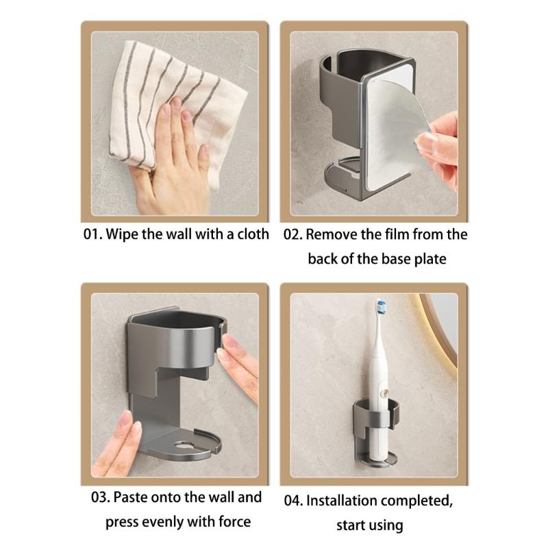 Electric Toothbrush Holder Steel Material for Under 37mm Diameter Toothbrush