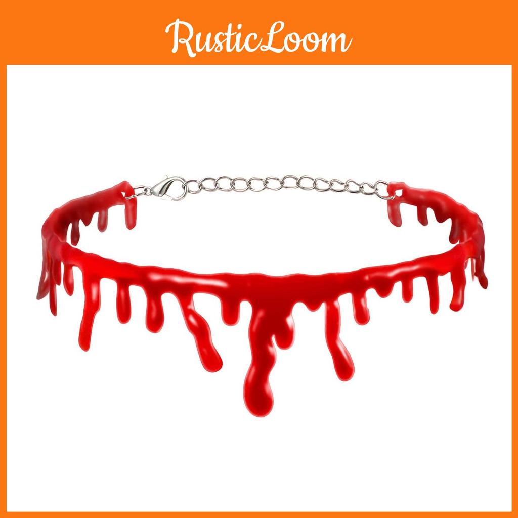 Unique Handmade Halloween Blood Drip Necklace For Vampires Perfect For Cosplay Parties