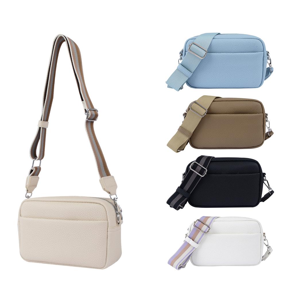 Small Square Bag Solid Color Simple Premium Pu Messenger Bag Women'S High Quality Commuting Versatile Trend Shoulder Bag