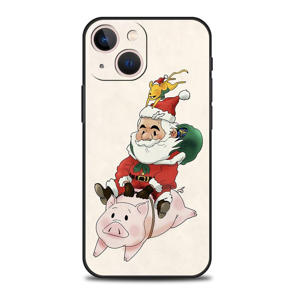 Christmas New Year Phone Phone Case For iPhone Apple 15 14 13 12 11 Pro Max Mini 7 8 Plus XR XS X SE 2020 Black Silicone Cover