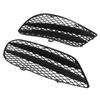 Black Front Bumper Fog Light Grille Set (1 Pair) for Mercedes-Benz E-Class Coupe W207, A207, C207, and AMG Line (2013-2016)