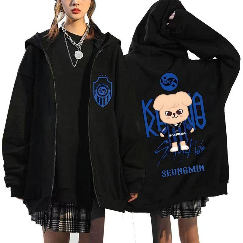 Худи в стиле k-pop Straykids Пальто Звезда K-pop SKZOO KARMA одежда L