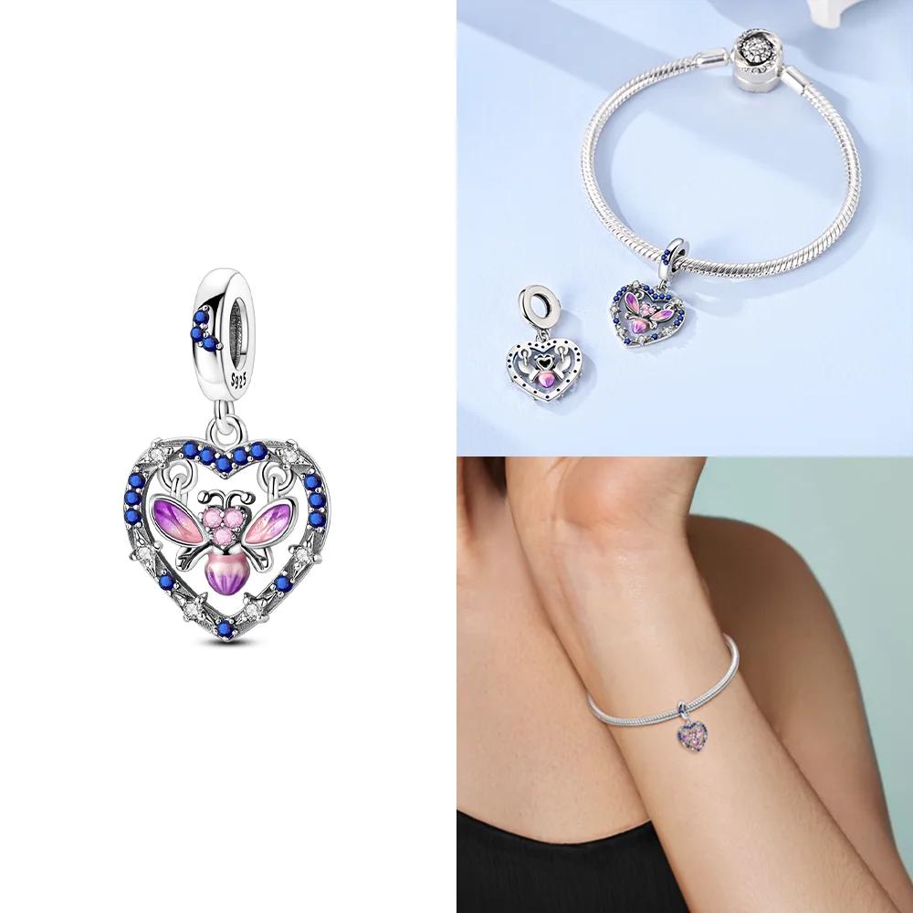 Aircraft Luggage Box Cat Pink Zircon Copper Original Charms Beads Fit Bracelet Women Jewelry Diy Beautiful Gifts Accessory