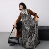 New imitation cashmere leopard print scarf women's fashion retro cream style warm scarf shawl W