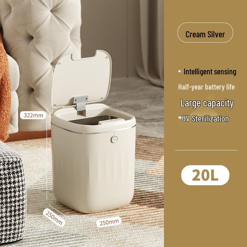 Automatic Smart Induction Trash Can for Home – Large Capacity for Living Room, Kitchen, Bathroom