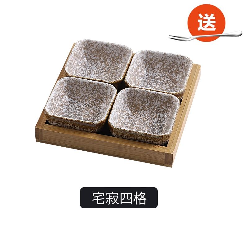 Kreativní keramická mřížková mísa na ovoce, talíř na svačinu, servírovací tác, japonská malá miska s podnosem, domácí stolní tác na sušené ovoce a svačiny