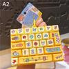 Simulation Keyboard Stress Relief Fidget Keychain 26 Grids Cute Animal Diary Pattern for Kids Party Bag Filler Small Gift